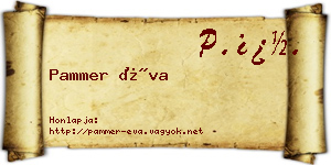 Pammer Éva névjegykártya